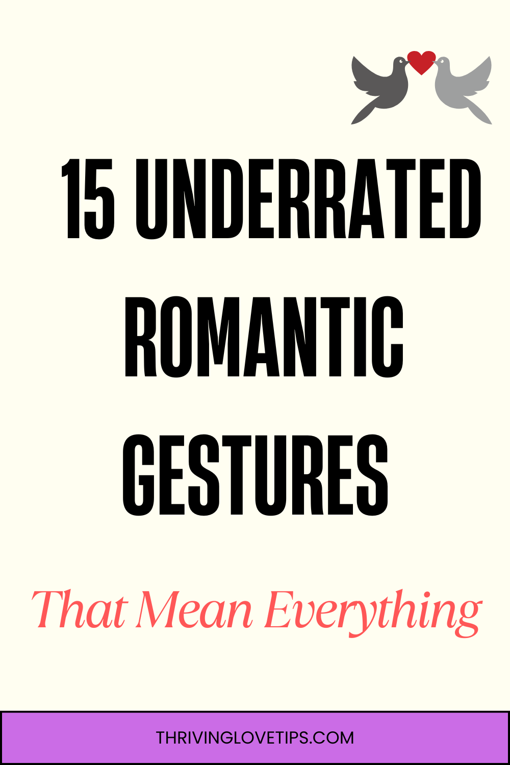 Small Romantic Gestures Small Romantic Gestures