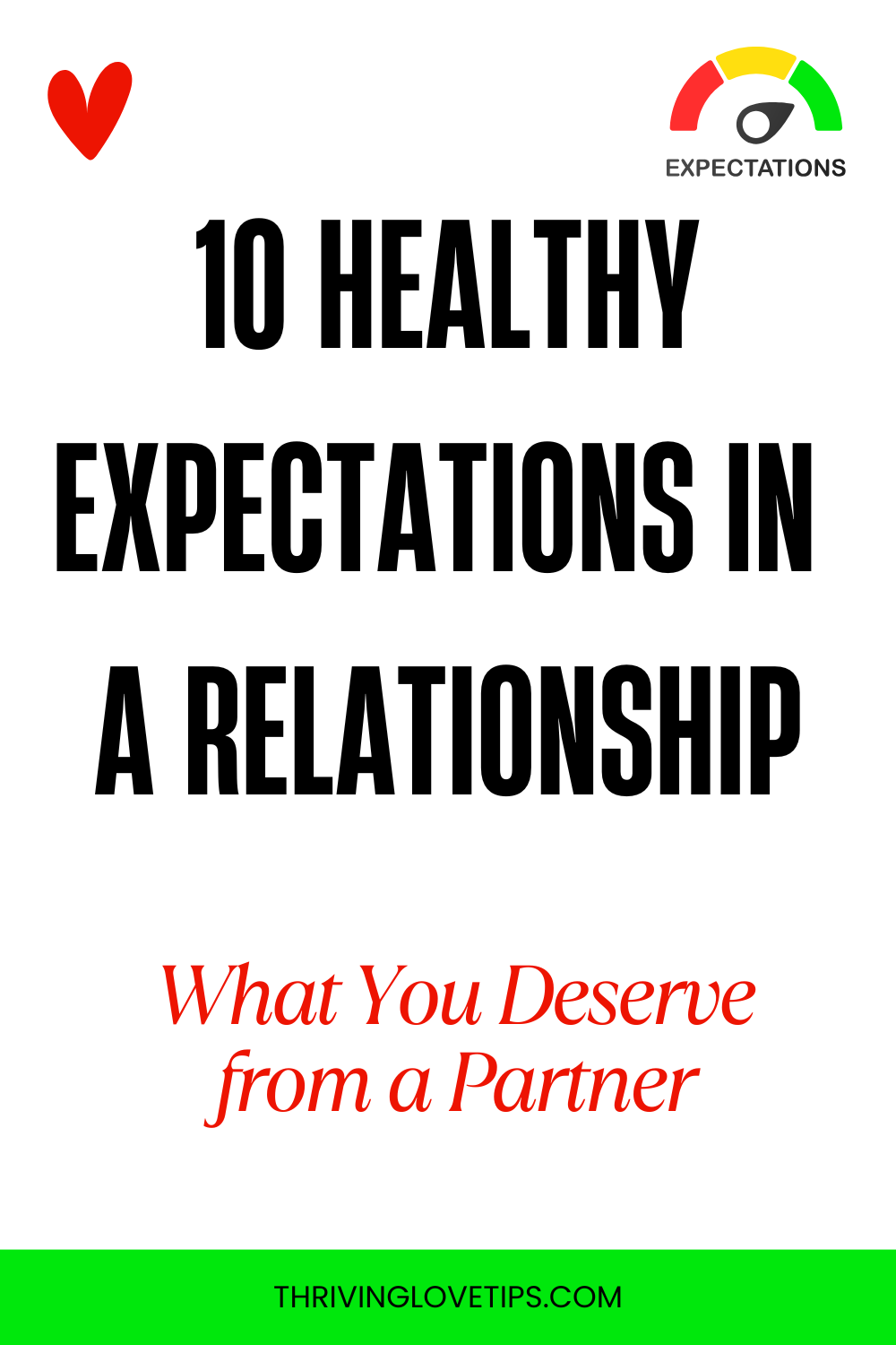 Healthy expectations in a relationship