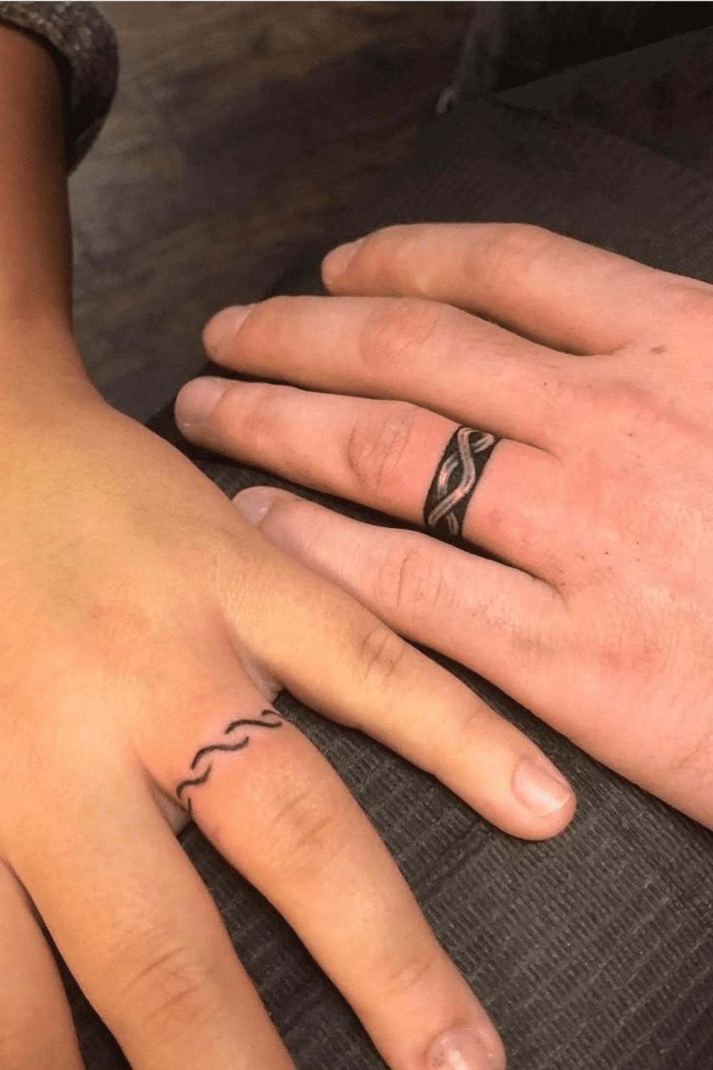 wedding band tattoos for couples