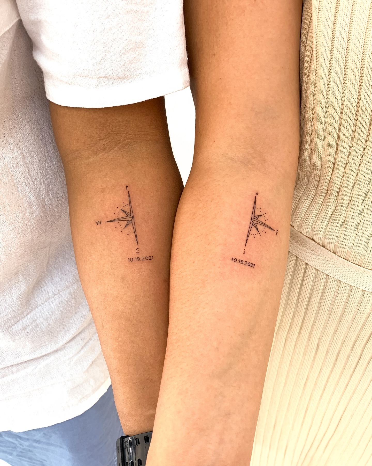 Guiding compass tattoos