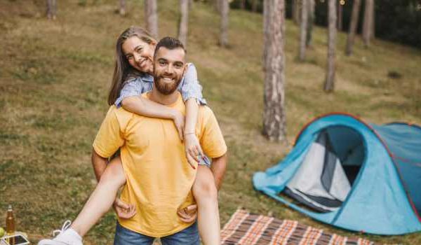 couple camping