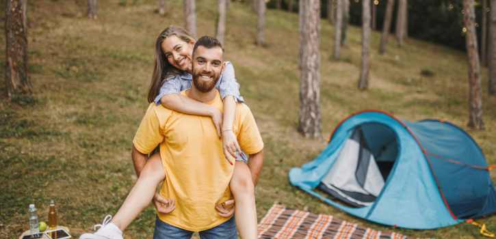 couple camping